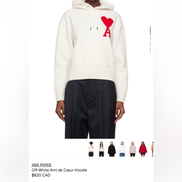 Ami Alexandre Mattiussi Off-White Knit Sweater - Picture 5 of 6